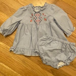 Janie and Jack Embroidered Top and Bloomer set 18-24